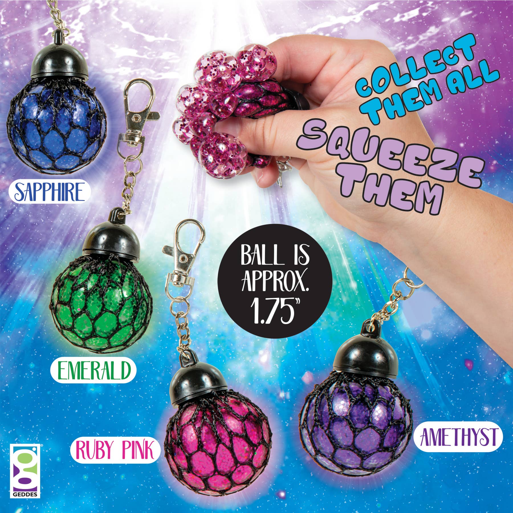 Geddes – wholesale Keychain – Women's – SPARKLE MESH BOBA KEY CHAIN 24/BOX4