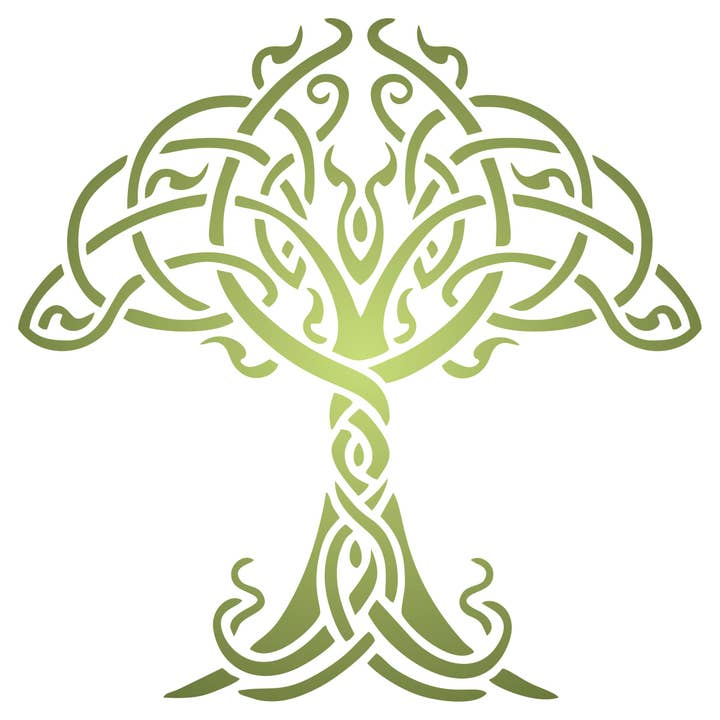 Stencil da Árvore da Vida Celta | Reutilizável | Mylar | 4 tamanhos por atacado de Craft Kreatively