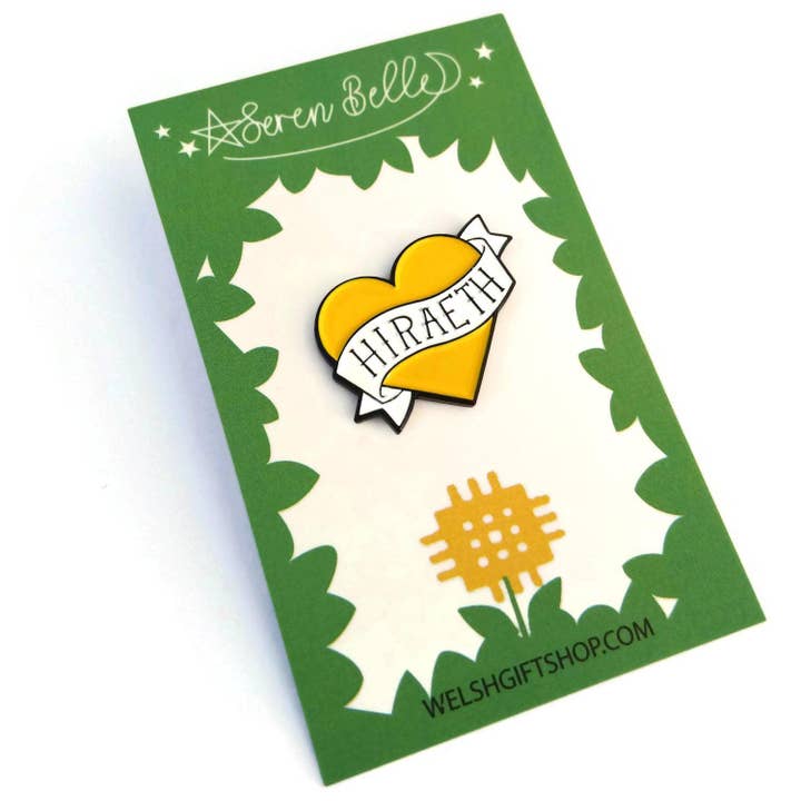Yellow Brooch / Badge / Pin - Enamel - Heart - Hiraeth for wholesale on Faire3