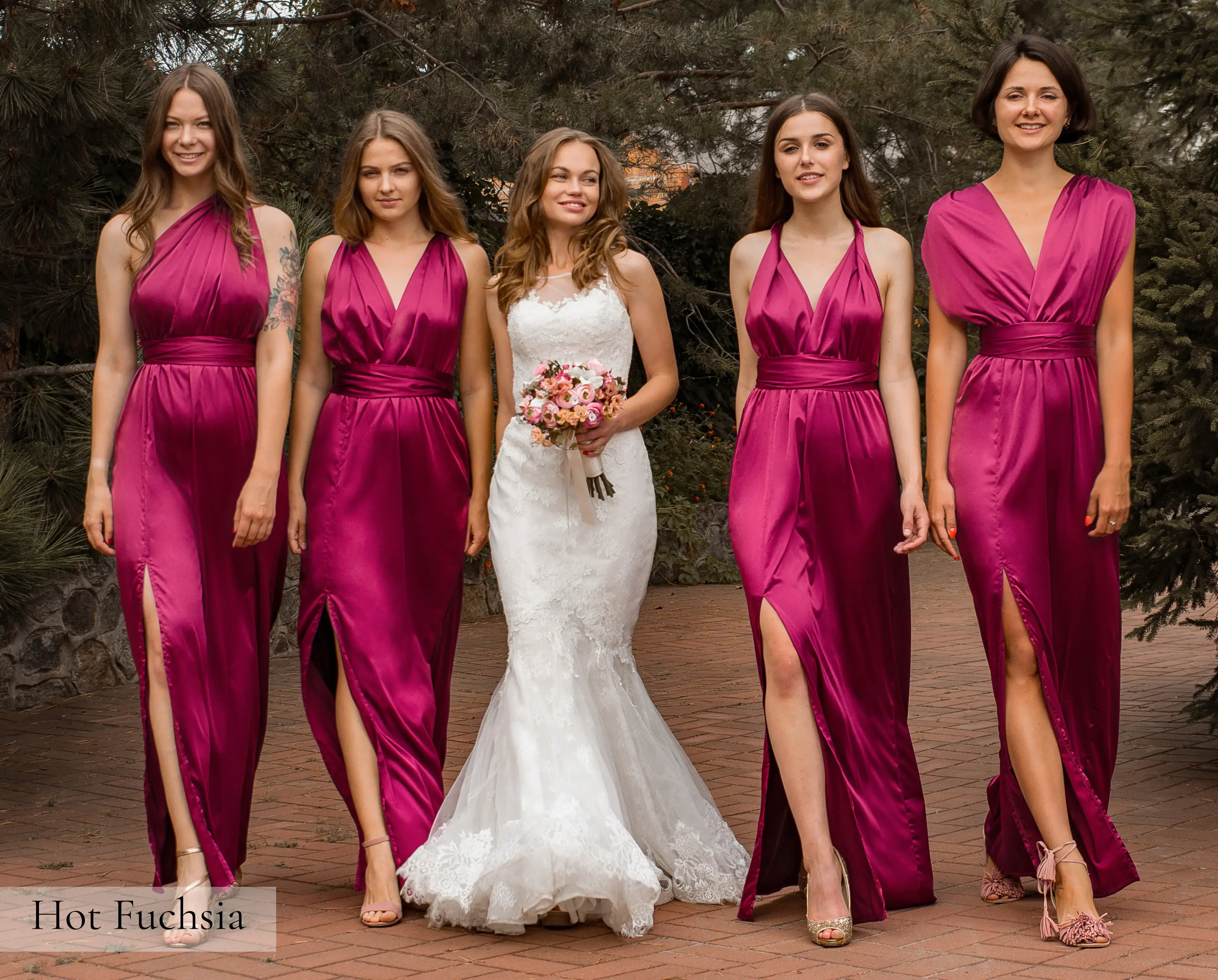 IDENTITY LINGERIE – wholesale Klänning - Dam – Silke brudtärna klänning Infinity Guest Satinklänningar Multiway13