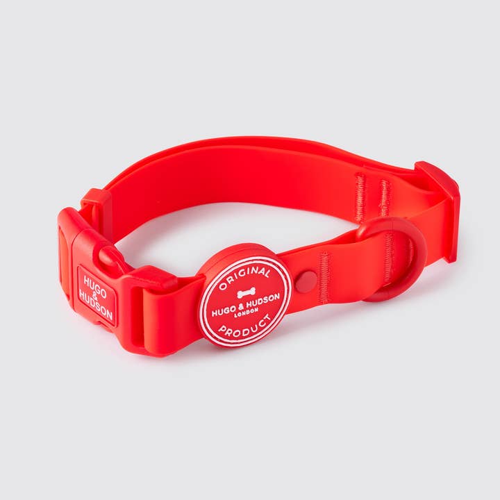Hugo & Hudson – coleira - Cão por atacado – Coleira Impermeável para Cão - Vermelha2