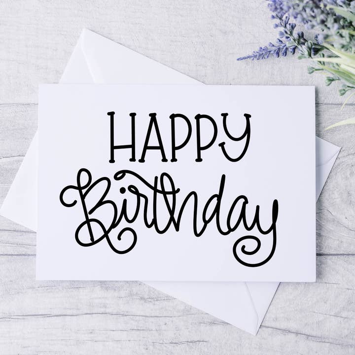 Happy Birthday note card | Set of 1, 4, 8, or 12 for wholesale by Cheery & Chic™