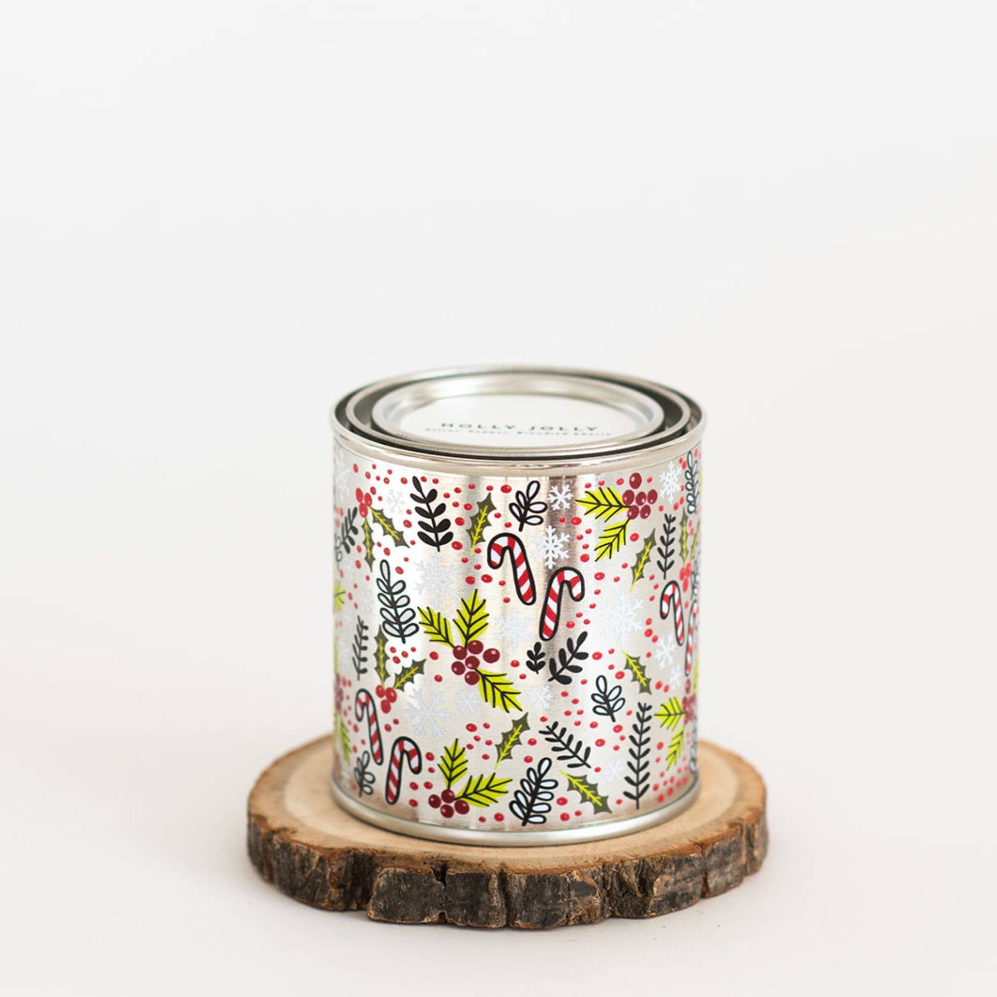 Weekday Candles - Vente Bougie en bocal - Bougie en boîte de peinture Holly Jolly1