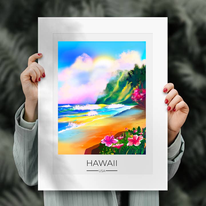 Impresión de póster de viaje a Hawái para venta al por mayor de Dreamers who Travel