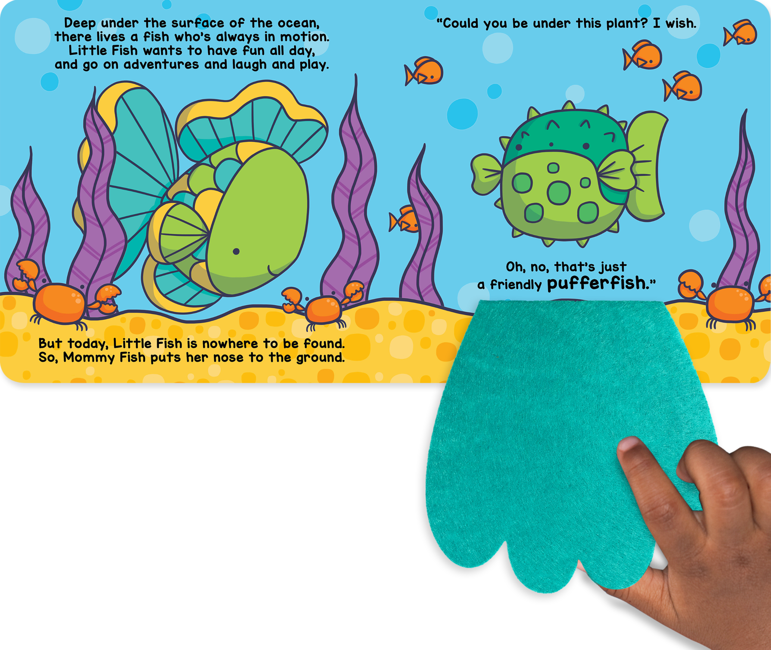 Little Hippo Books - Wholesale Baby & Toddler Book (0-2) - Peek and Seek- In the Ocean  -With Lift-the-Flap Felt Pieces1