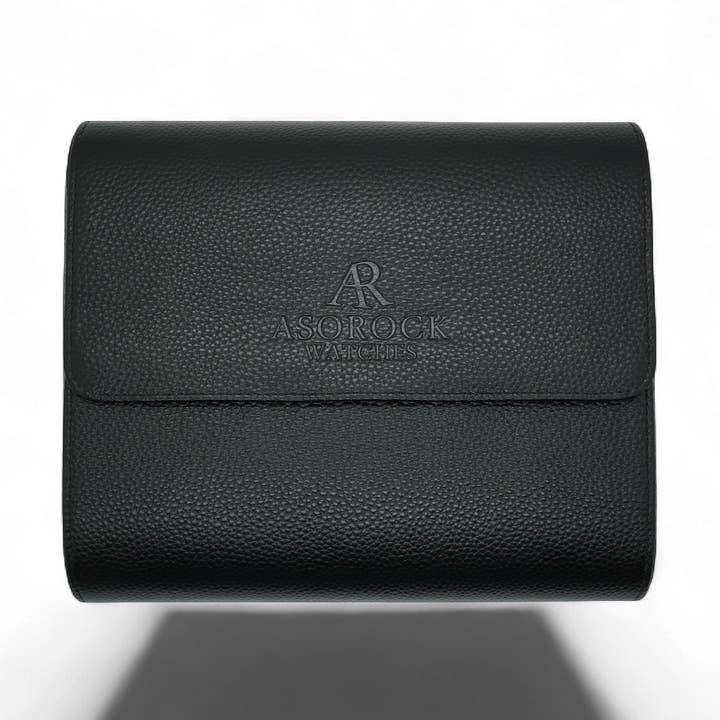 6pcs Black litchi leather watch case for wholesale by ASOROCK WATCHES ™