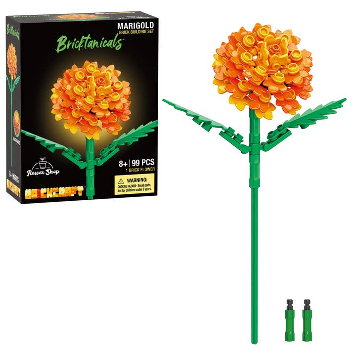 Marigold Botanical Flower Building Set for wholesale by Brickcraft