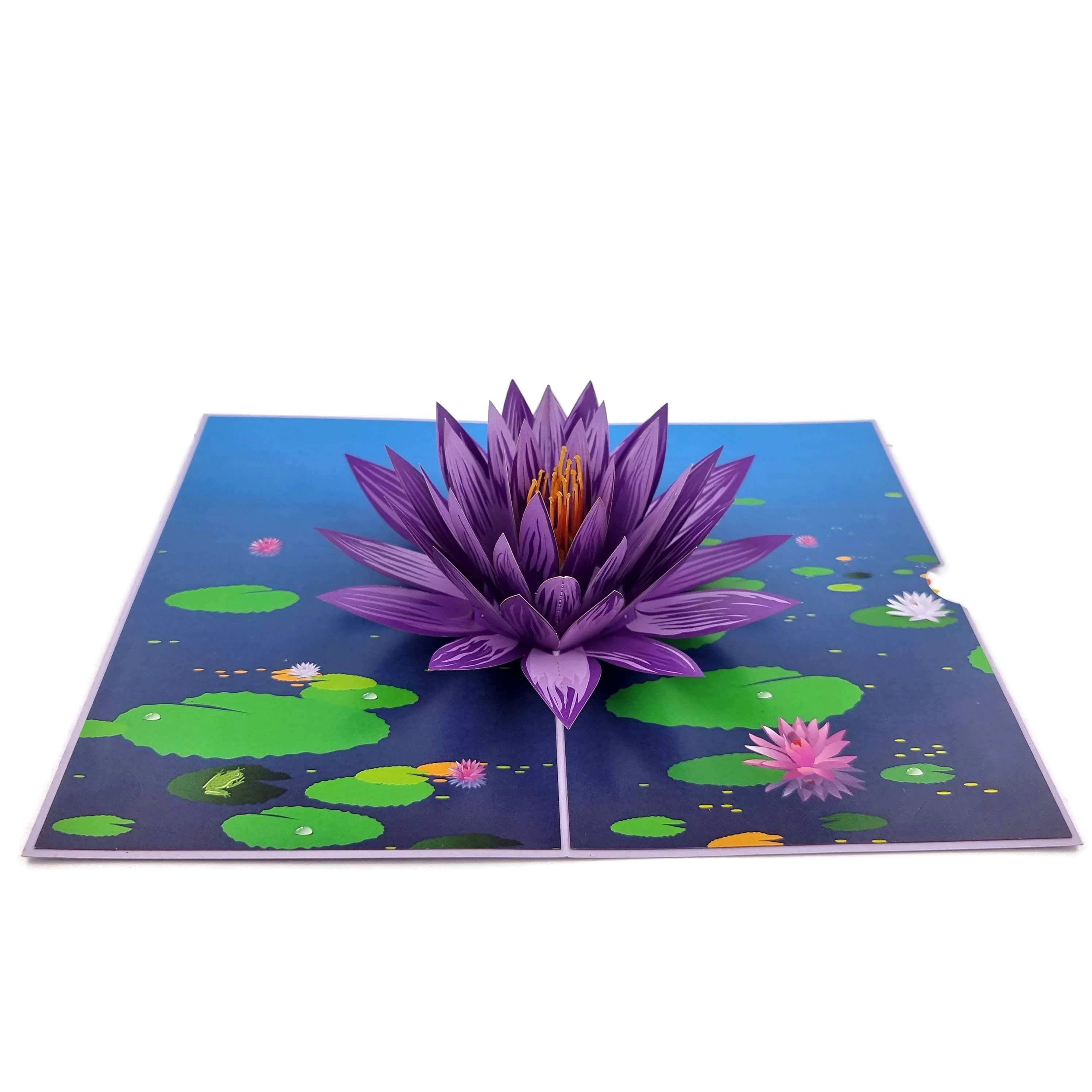 Color Pop Cards - Wholesale Everyday Greeting Card - Water Lily 3D Pop Up Card4