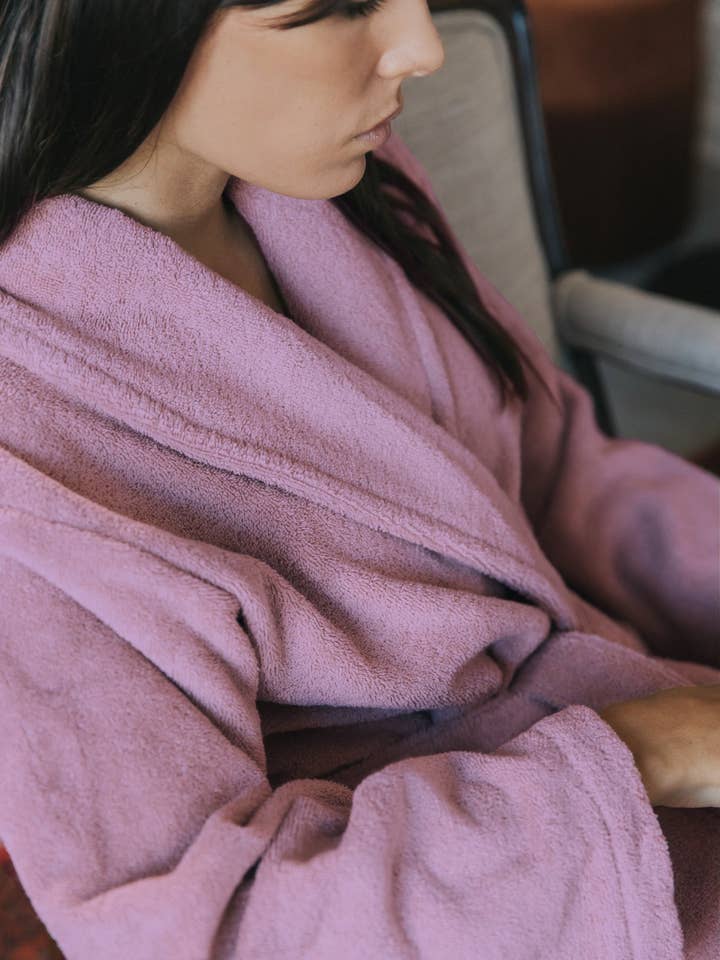 Torres Novas - Venta al por mayor Bata - Mujer - Albornoz Viejo Rosa Toallas de Baño