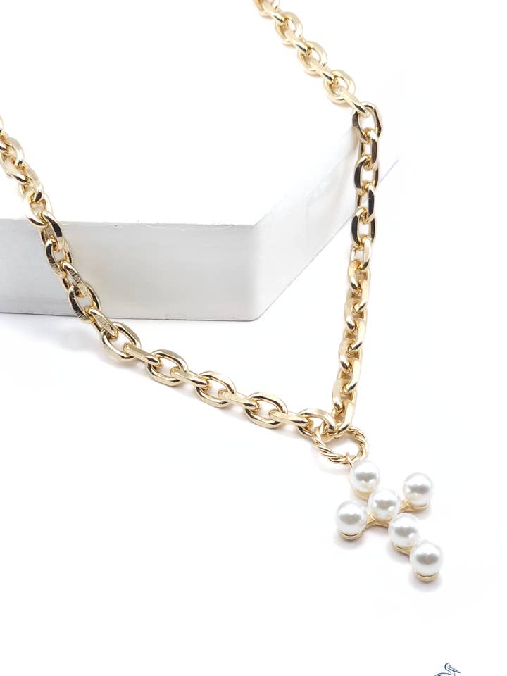 Perle de Foi - Collier en Or pour la vente par Sunset Marsh Collections