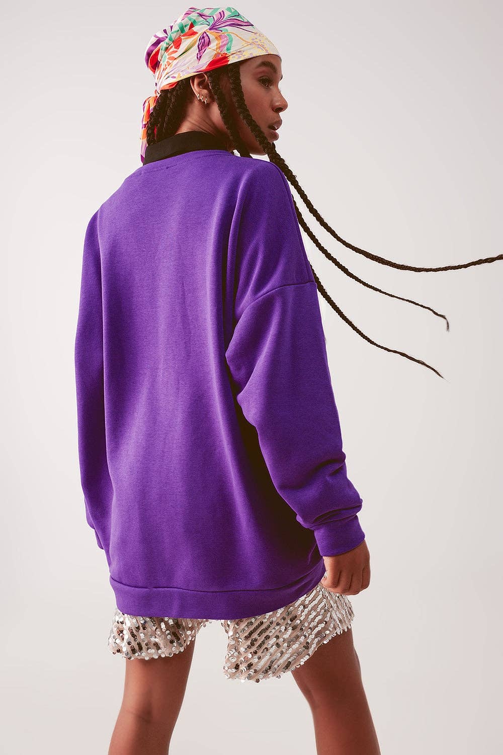 Oversized sweatshirt in purple for wholesale on Faire1