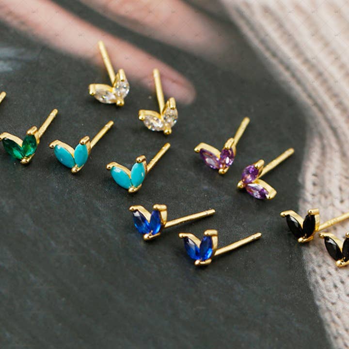 Boucles d’oreilles marquise multicolores en argent S925 pour la vente par Gioiellin - S925 Silver Jewelry