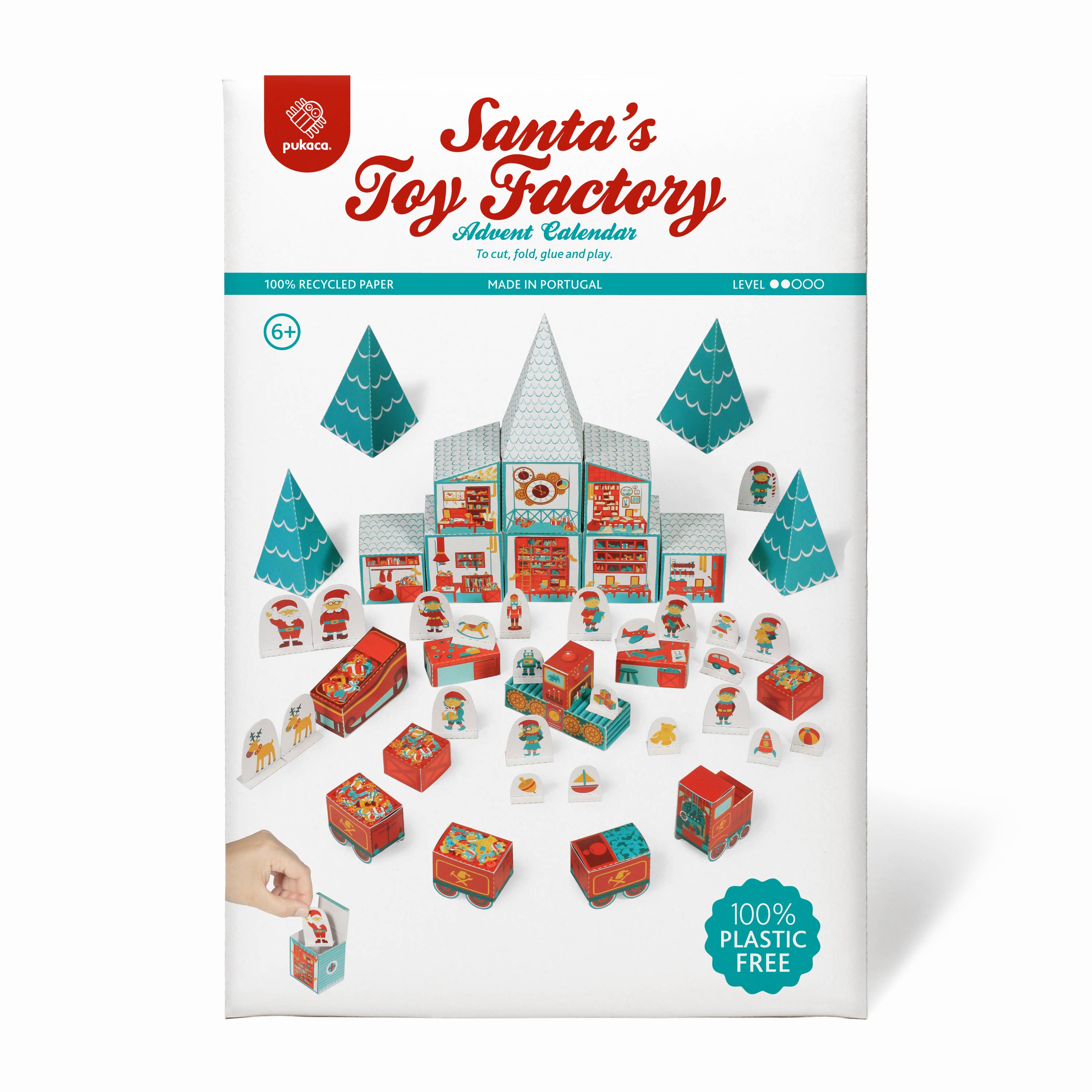 pukaca - Vendita all'ingrosso Calendario dell'avvento - Calendario dell'Avvento della Fabbrica di Giocattoli di Babbo Natale - Giocattolo e Regalo di Natale2