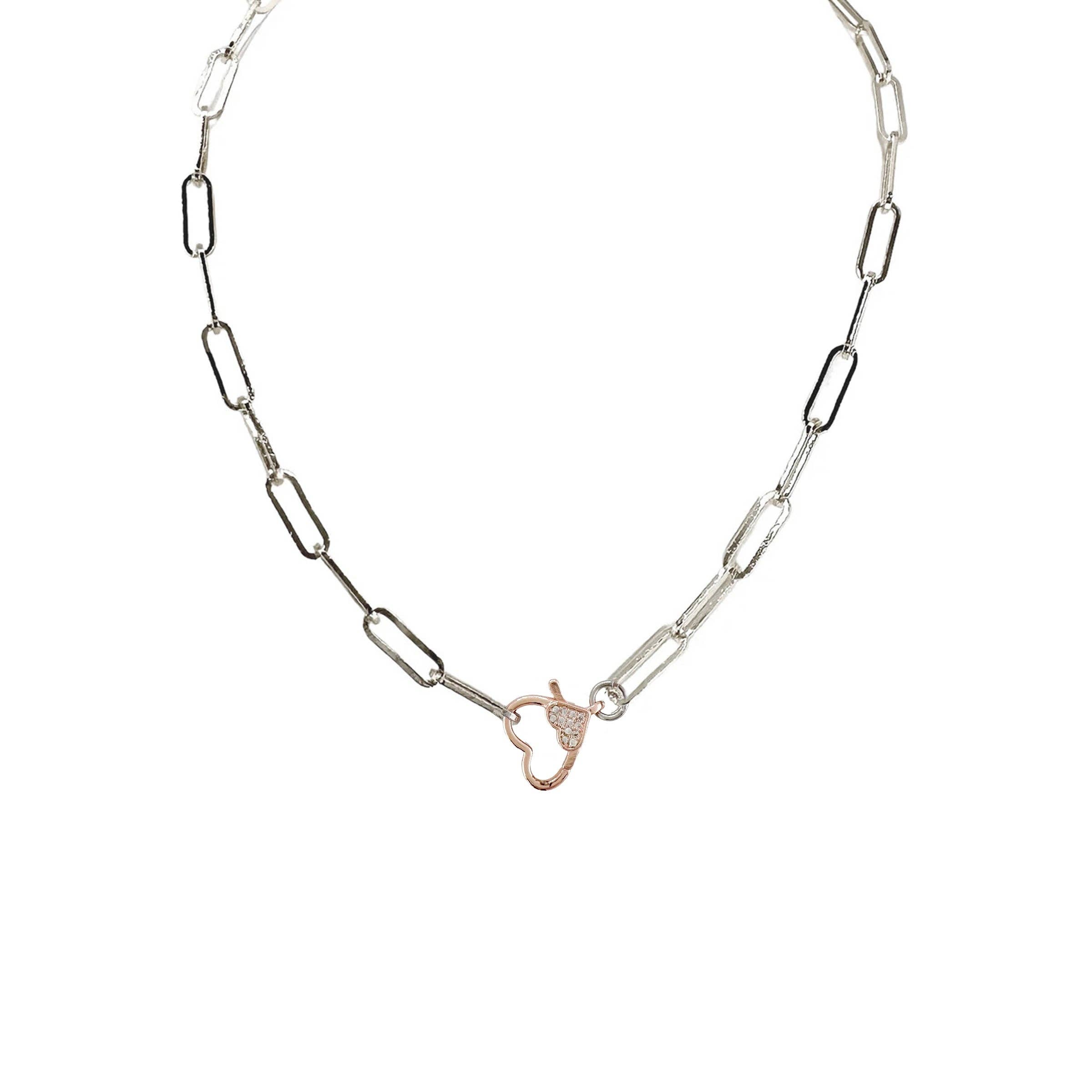 Love, Lisa – Engroshandel Led/kæde halskæde – Pam Paperclip Hjerte Kæde Halskæde11