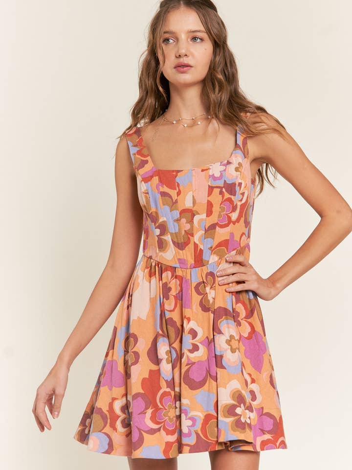 In the Beginning - Wholesale Dress - Women's - Apricot Mini Dress