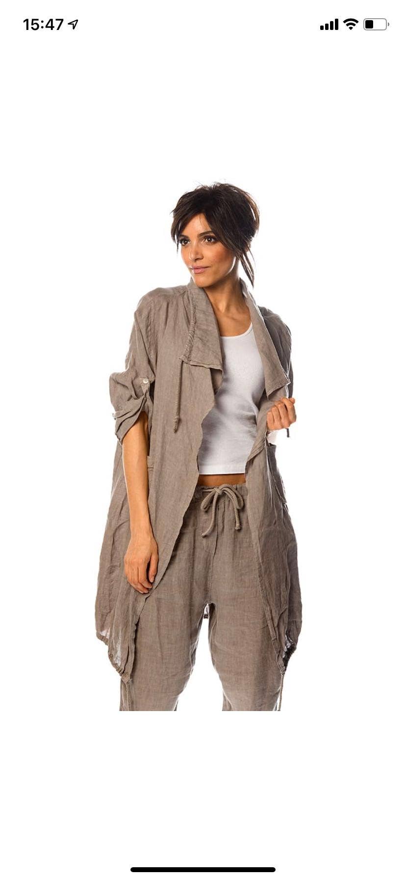 LÉA & LUC - Wholesale Outerwear Vest - Women's - 100% Linen Vest REF. 96793