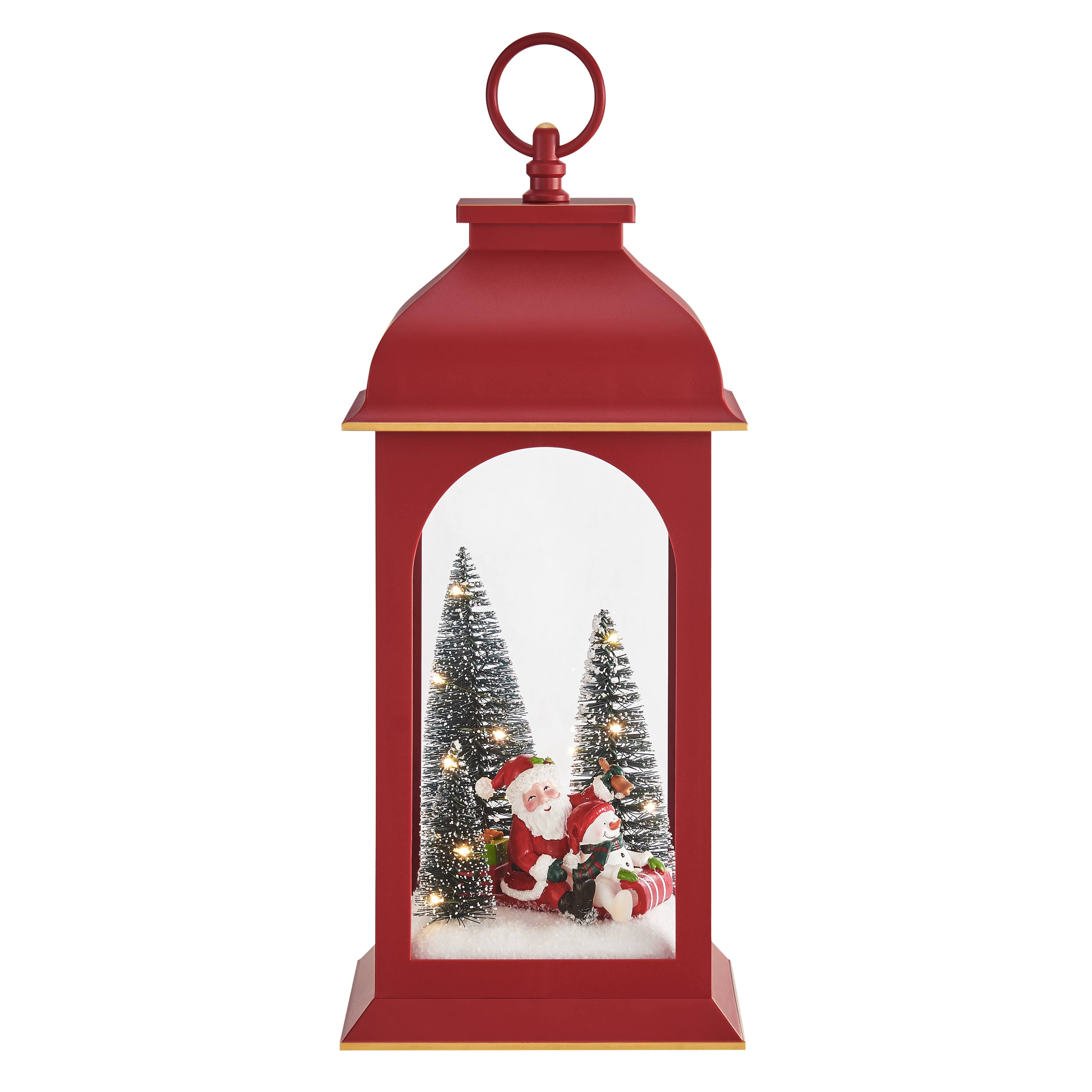 Danya B - Wholesale Christmas decoration - Danya B. Tabletop Red Christmas Santa Winter Scene Lantern5