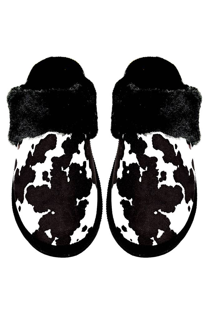 Hana – wholesale Slippers – Women's – C.C Cow Faux Fur Cuff Winter Slippers1