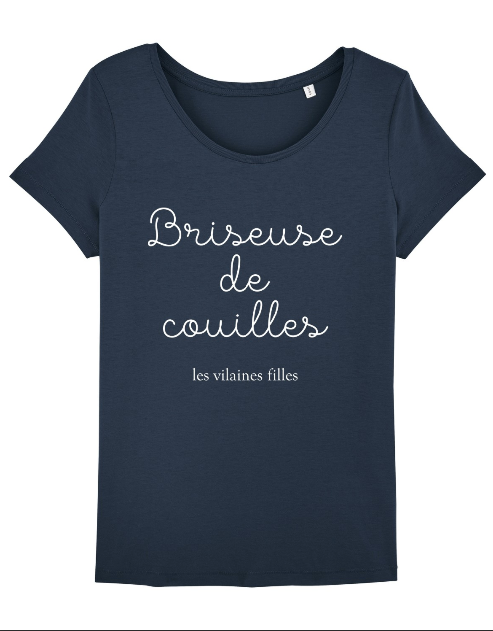 Les Vilaines Filles - Wholesale Screen Printed T-Shirt - Women's - Round neck t-shirt Ballbreaker organic1
