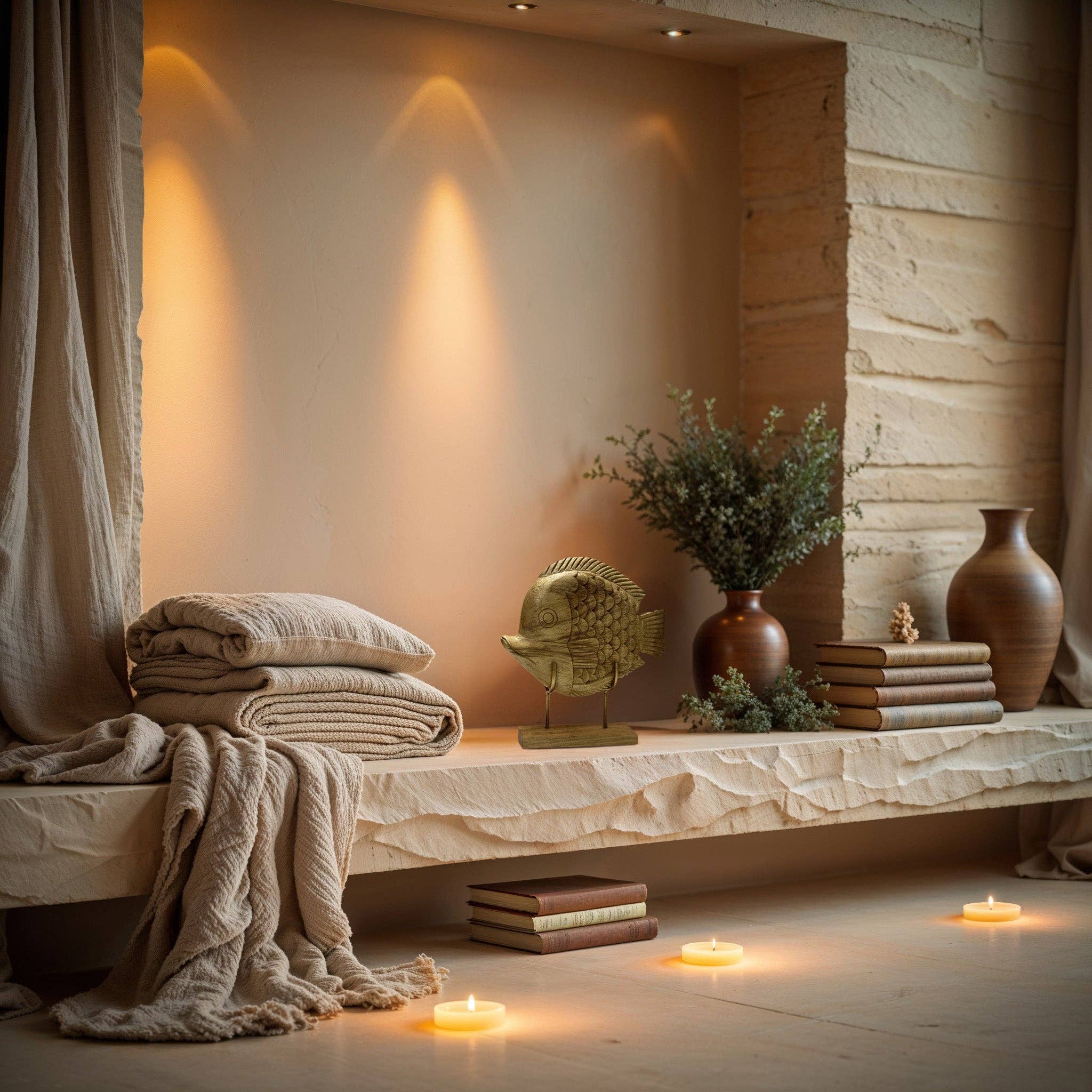 Marrón Susurro del Océano – Escultura de Pez Tallada a Mano en Madera, Decoración Artística para el Hogar de venta al por mayor en Faire8