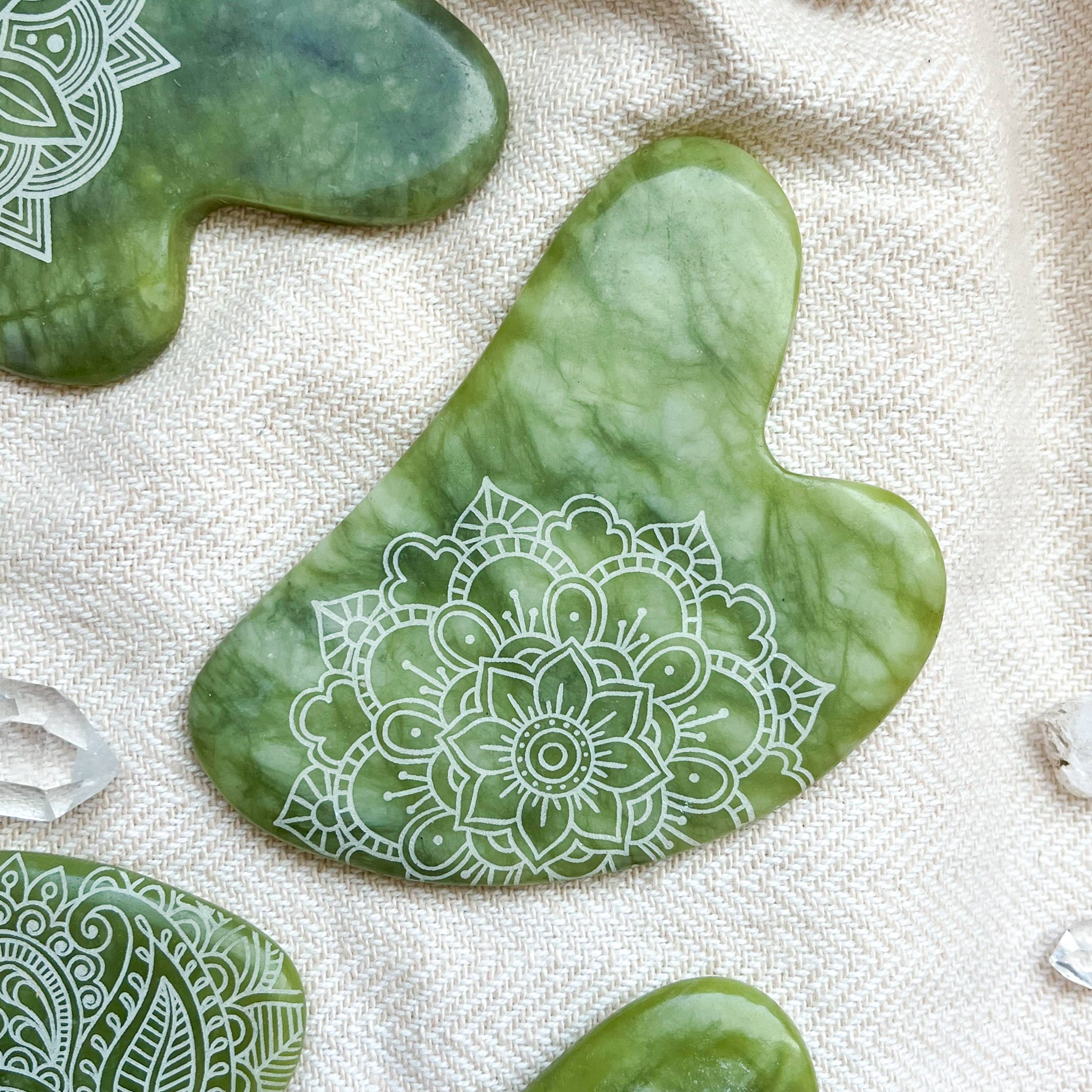 Fractalista Designs – Gua Sha por atacado – Jade Opalite Obsidiana Gua Sha Pedra Massajadora Facial Presente de Spa7