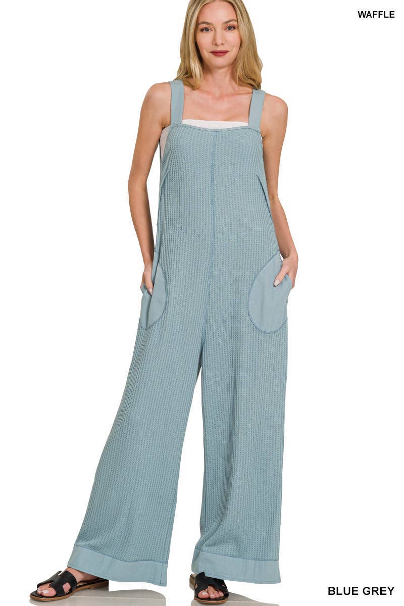 Vanilla Monkey - Wholesale Jumpsuit - Dames - Gebreide Wafel Wijde Pijpen Overall1