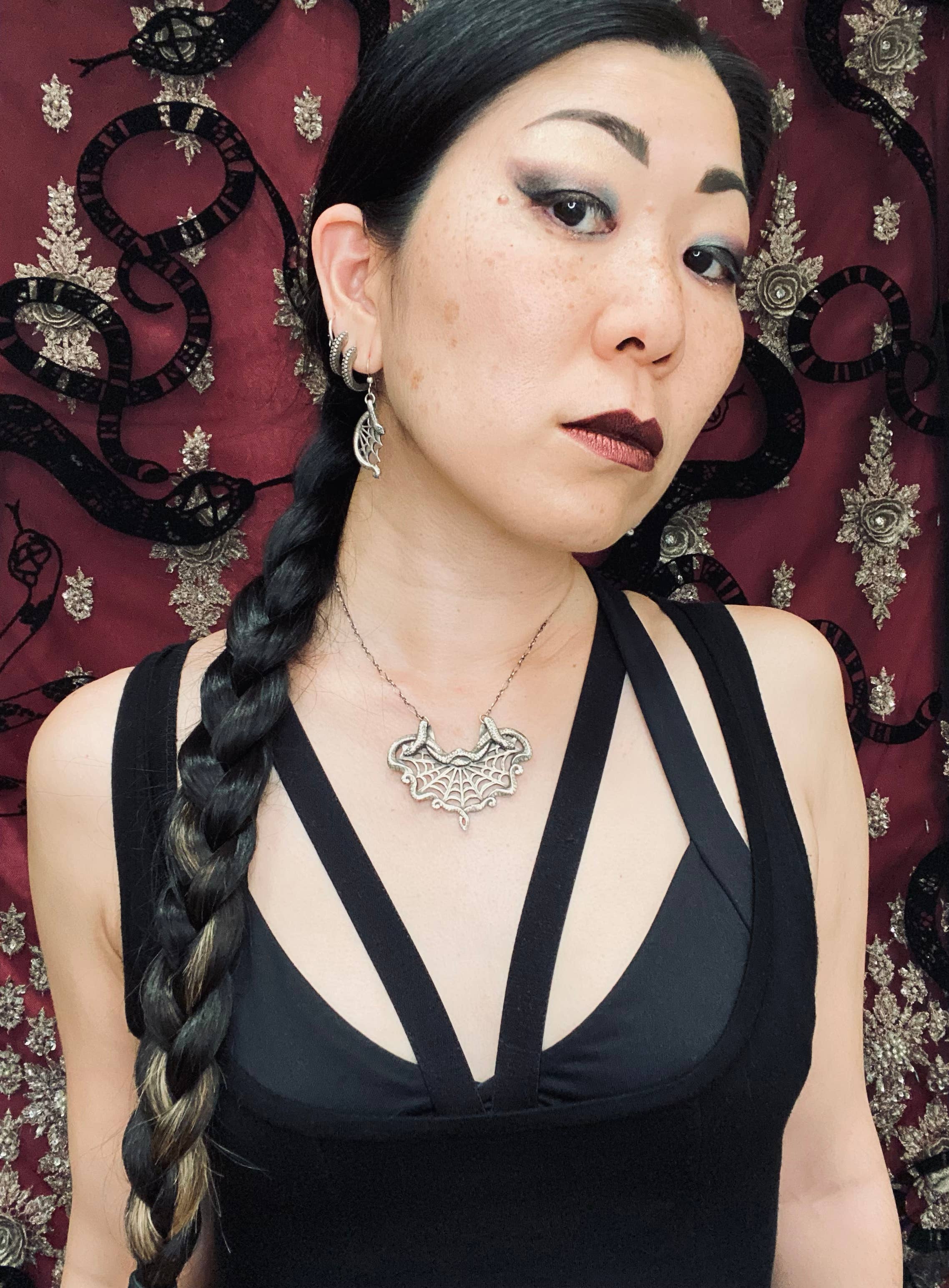 Miyu Decay - Wholesale Pendant/Charm Necklace - Medusa's Lace Brass Necklace in Brass and Sterling5