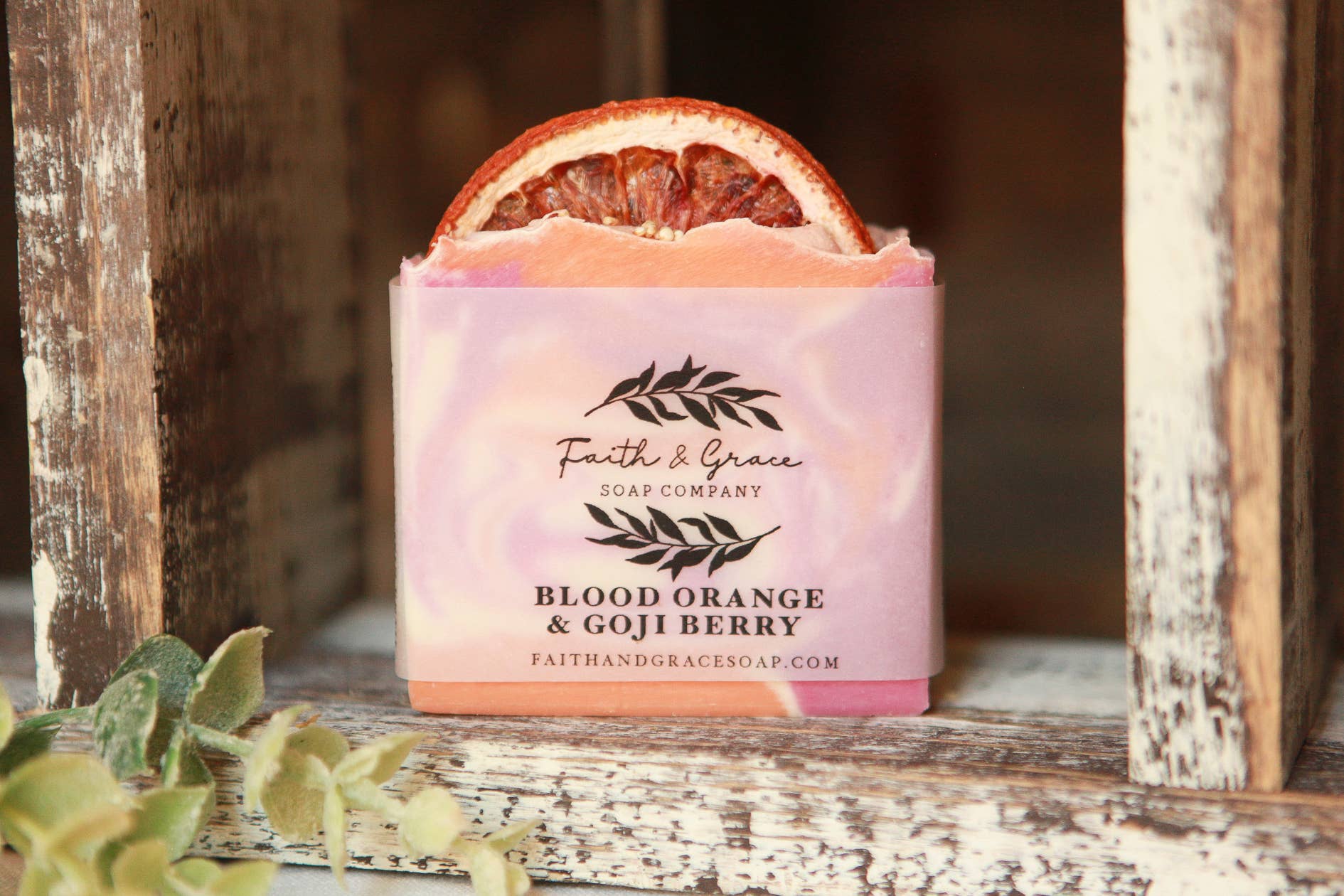 Faith and Grace Soap Co. - Vente Pains de savon - Savon Artisanal à l'Orange Sanguine & Baie de Goji, 4,5 oz.