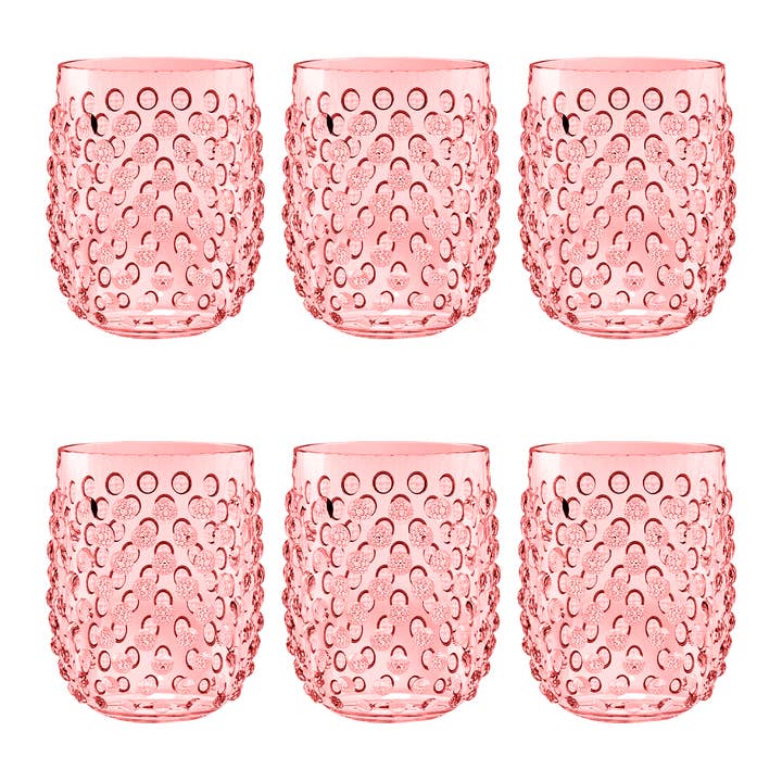 TarHong - Wholesale Drinking glass/cup - Hobnail Pink Drinkware Collection2