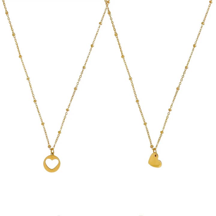 Saint Clairmont - Wholesale Jewelry Set - Friendship Necklace + Necklace – Gold