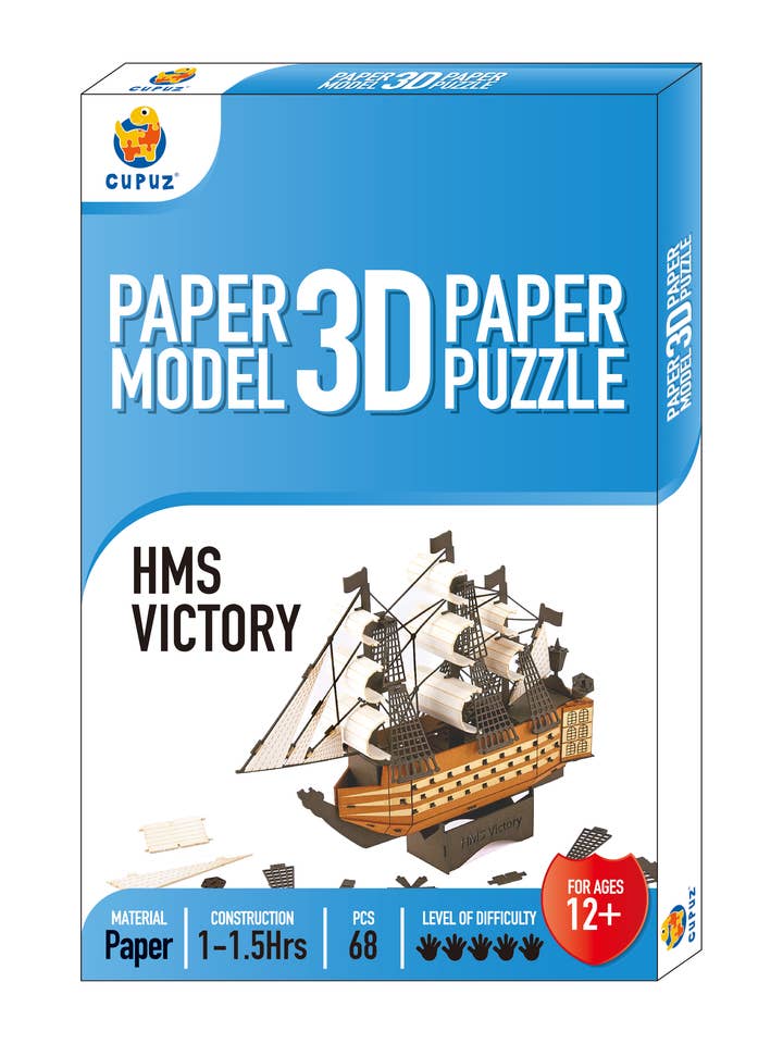 3D-Papierkartenbausatz des Schiffs HMS Victory für den Großhandel von Go on make me