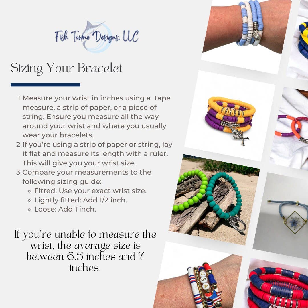 Fish Towne Designs, LLC - Wholesale Jewelry Set - Black and Gold Game Day Bracelet Stack9