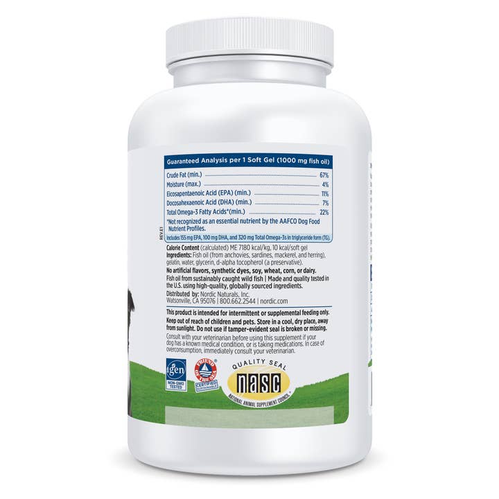 Nordic Naturals - Wholesale Pet Supplement - Dog - Omega-3 Pet Soft Gels Supplement - Unflavored • 180 Ct2