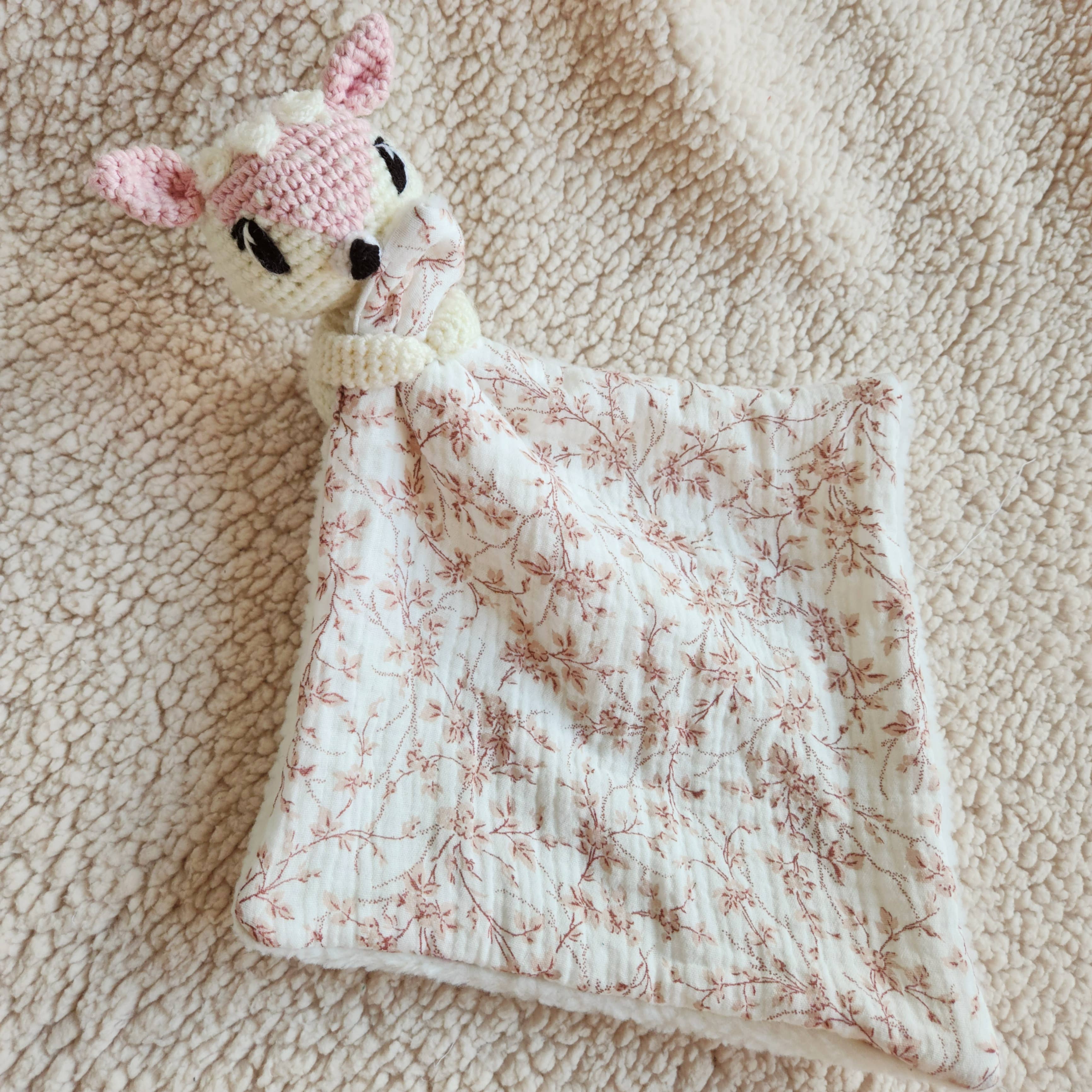 Les Doudous D'Emi - Wholesale Stuffed/Plush Toy - Kids & Baby - Huguette La Bichette Cuddly Lovey1