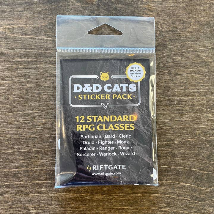 Riftgate - Wholesale Sticker - D&D Cat Sticker Pack3