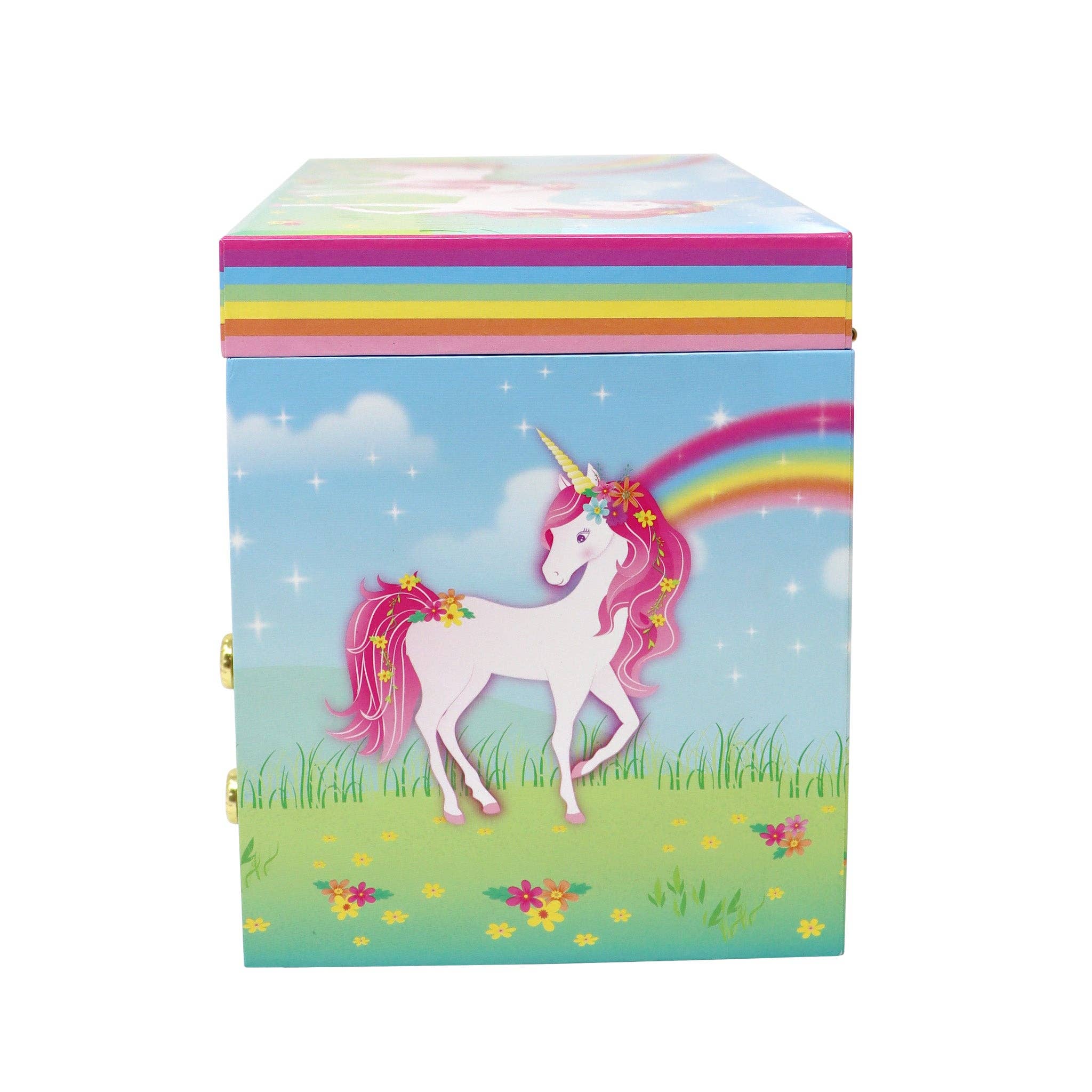 Pink Poppy USA - Vente Boîte/rangement à bijoux – enfant - Boîte à bijoux musicale Stardust Unicorn Medium | Lot de 13