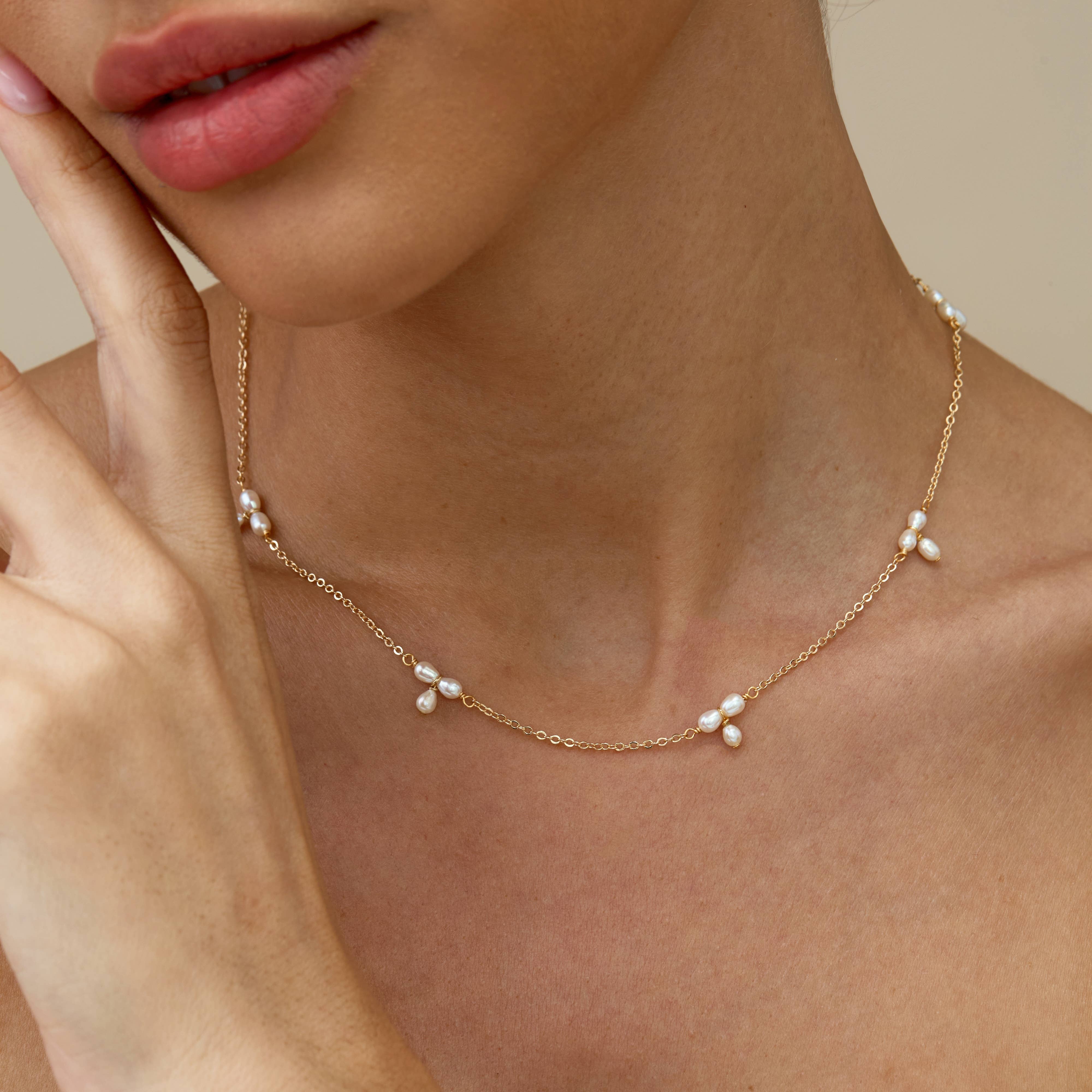 Drrtymagic - Wholesale Beaded/Pearl Necklace - Dainty Minimalist Pearl Necklace, Pearl Beads Necklace6