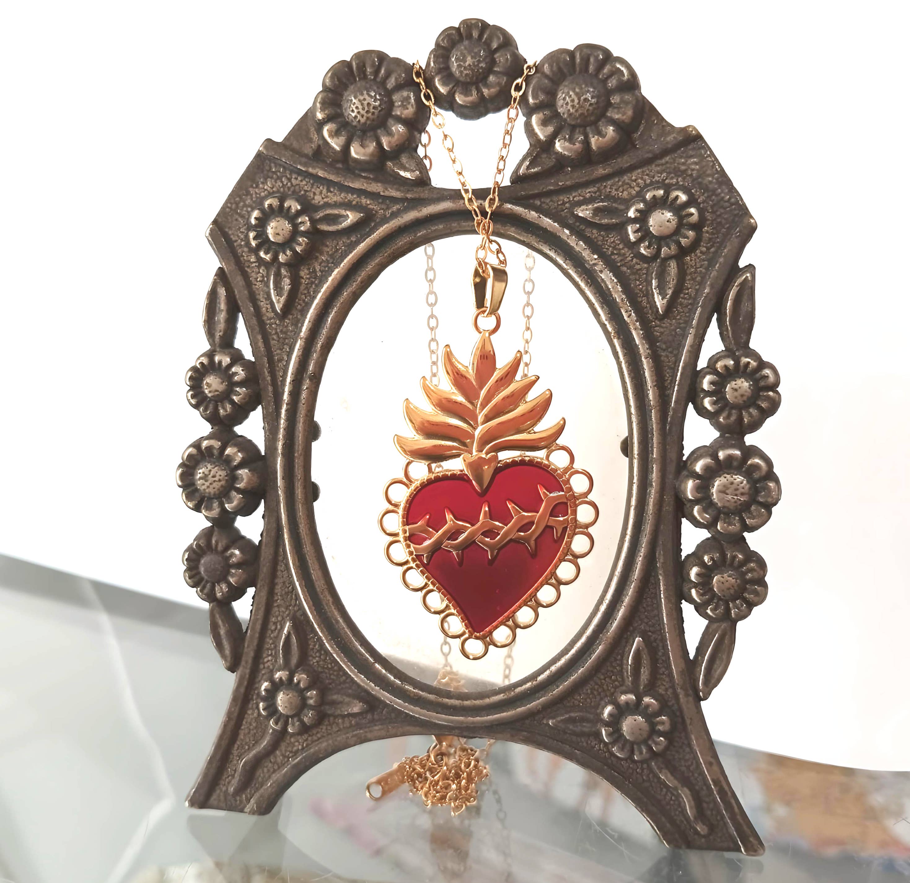 Wild & Free - Wholesale Dangle Earrings - Collar Exvoto Sagrado Corazón0