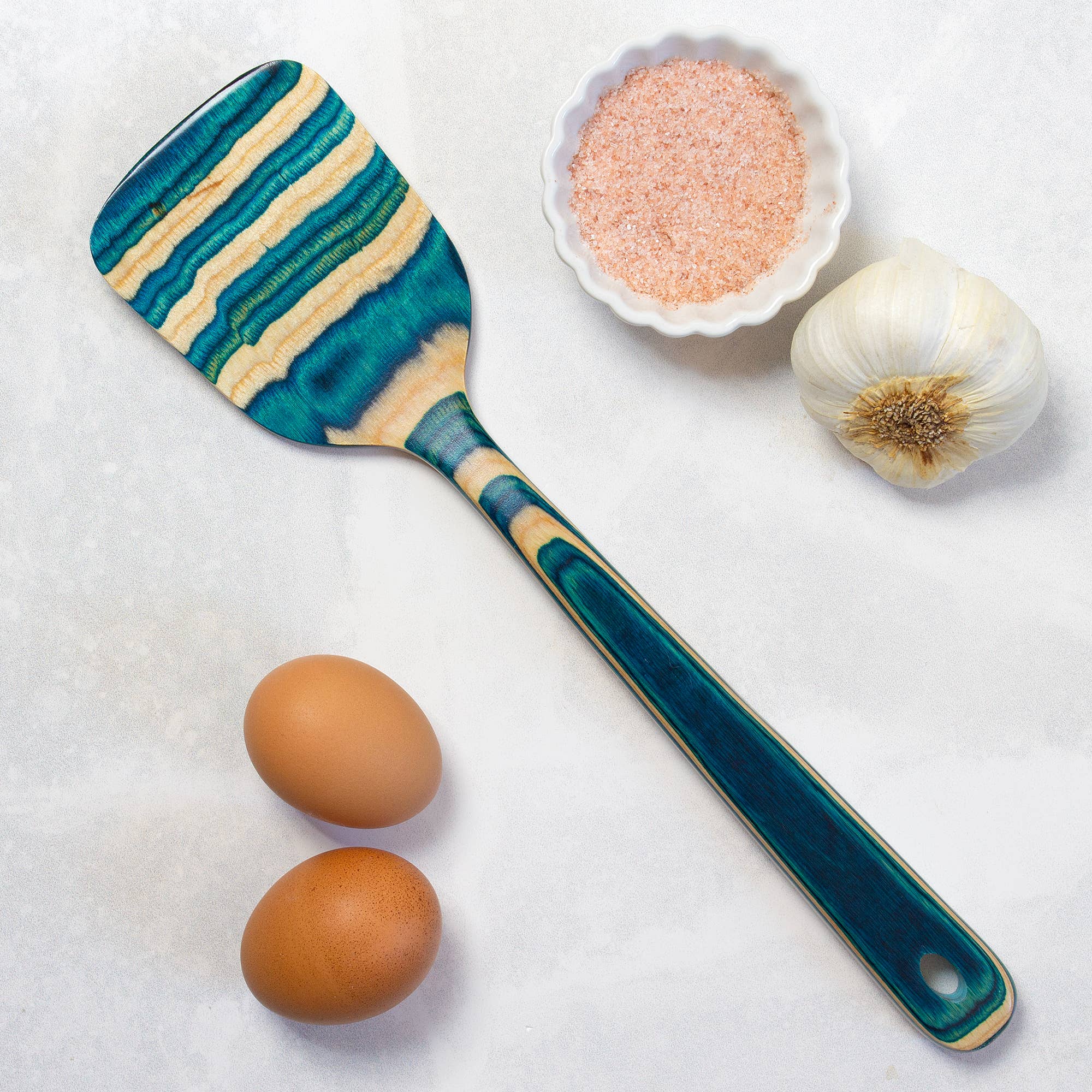 Totally Bamboo - Wholesale Spatula/Turner - Baltique® Mykonos Colorful Wooden Spatula, 12.5"2