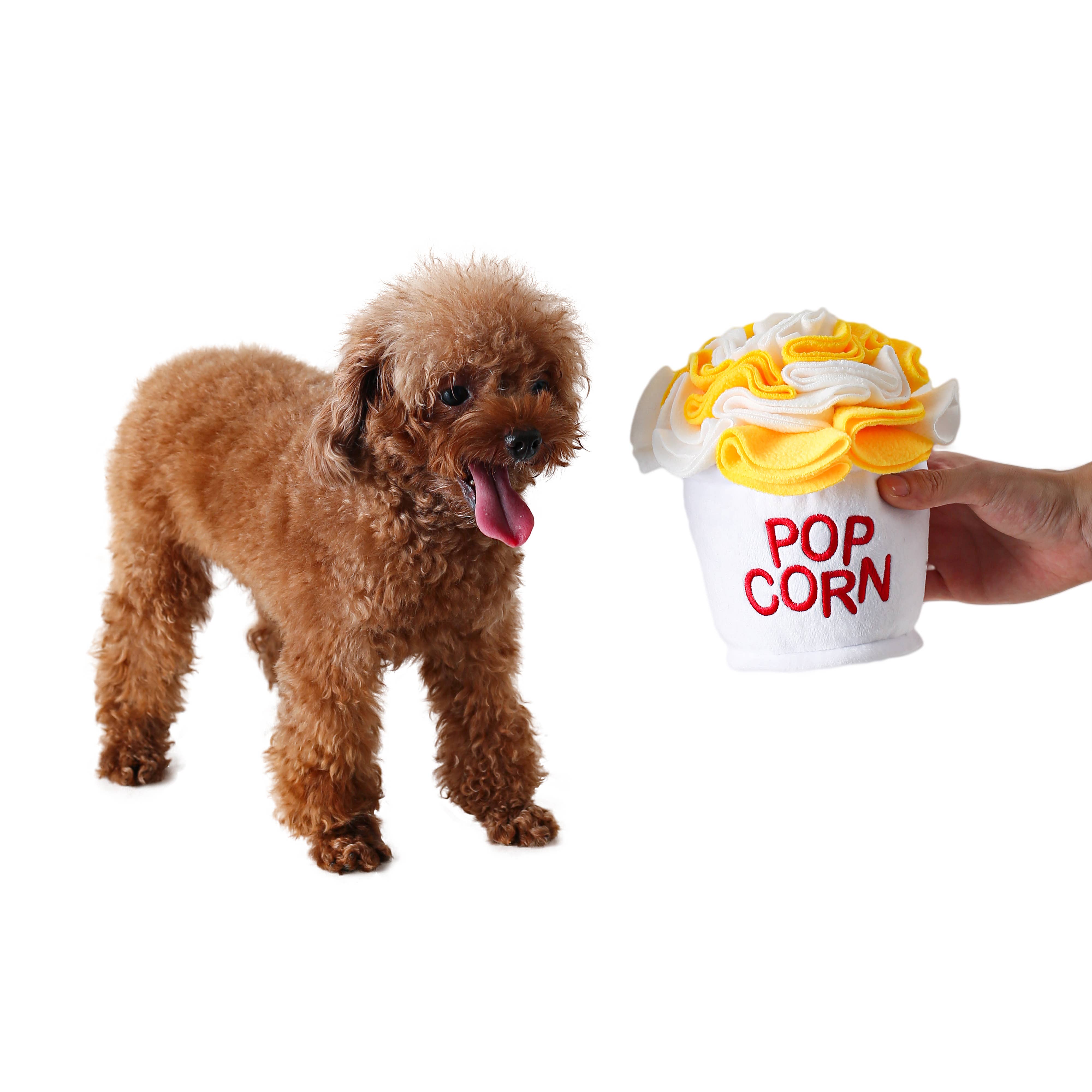 LUFTPETS - Wholesale Pet Plush Toy - Dog - Crinkly Popcorn Snuffle Toy – Treat Puzzle for Dogs & Cats12