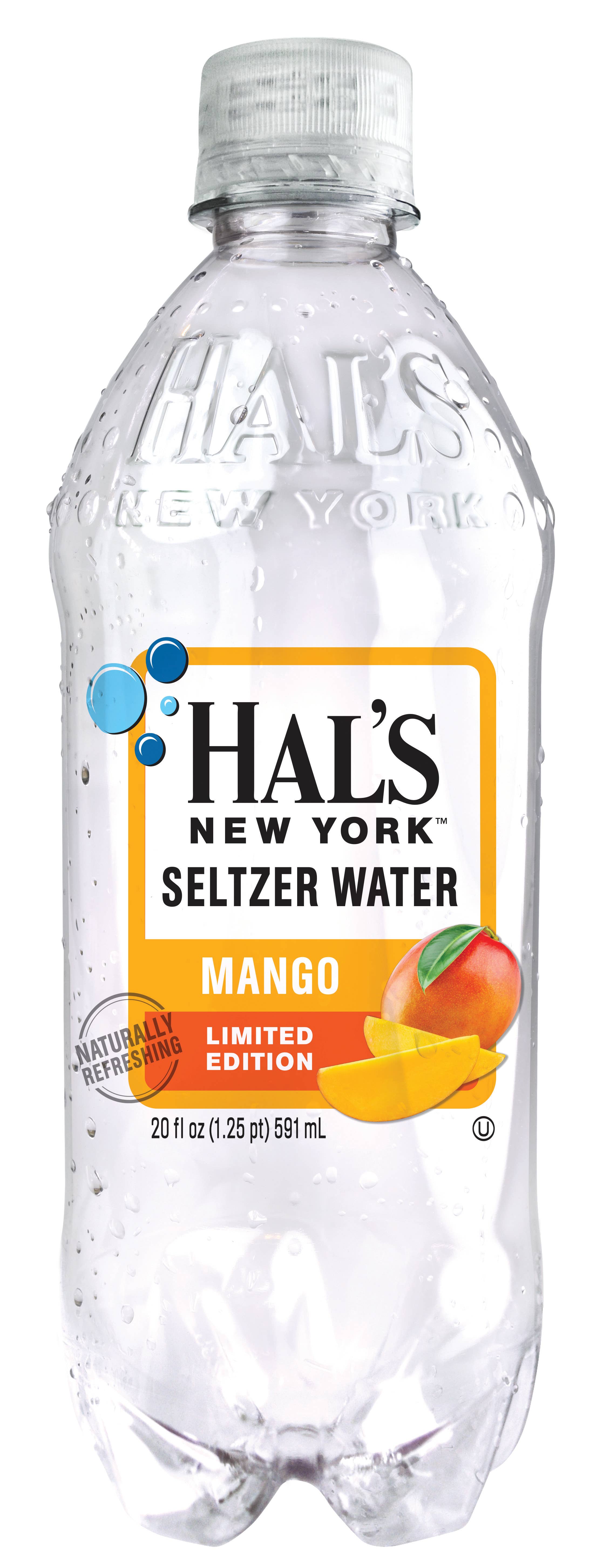 Hal's New York - Wholesale Soda/Carbonated Drink - Hals NY Mango Seltzer, 20 oz1