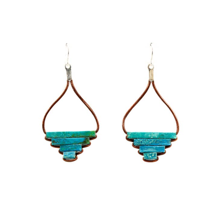 Old Blood Jewelry & Wears - Vendita all'ingrosso Orecchini pendenti - Orecchini Teocalli Pyramid - Piccoli1