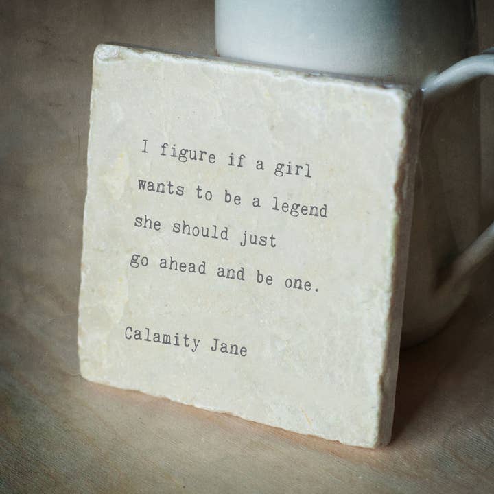 Marble Coasters - - Little Gem - Be a Legend for wholesale by Cedar Mountain Studios