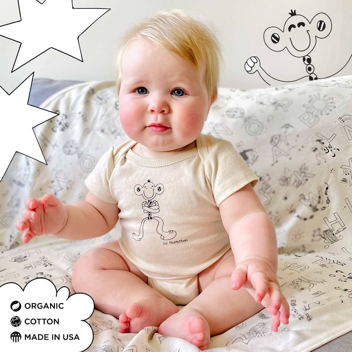 The MoMeMans - Wholesale Bodysuit (Non-Footed) - Baby - Organic Cotton Baby Onesies27