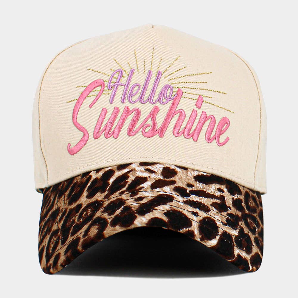Sensibling Corp. - Vente Casquette de baseball – femme - Casquette de baseball en velours côtelé brodée avec le message HELLO SUNSHINE6