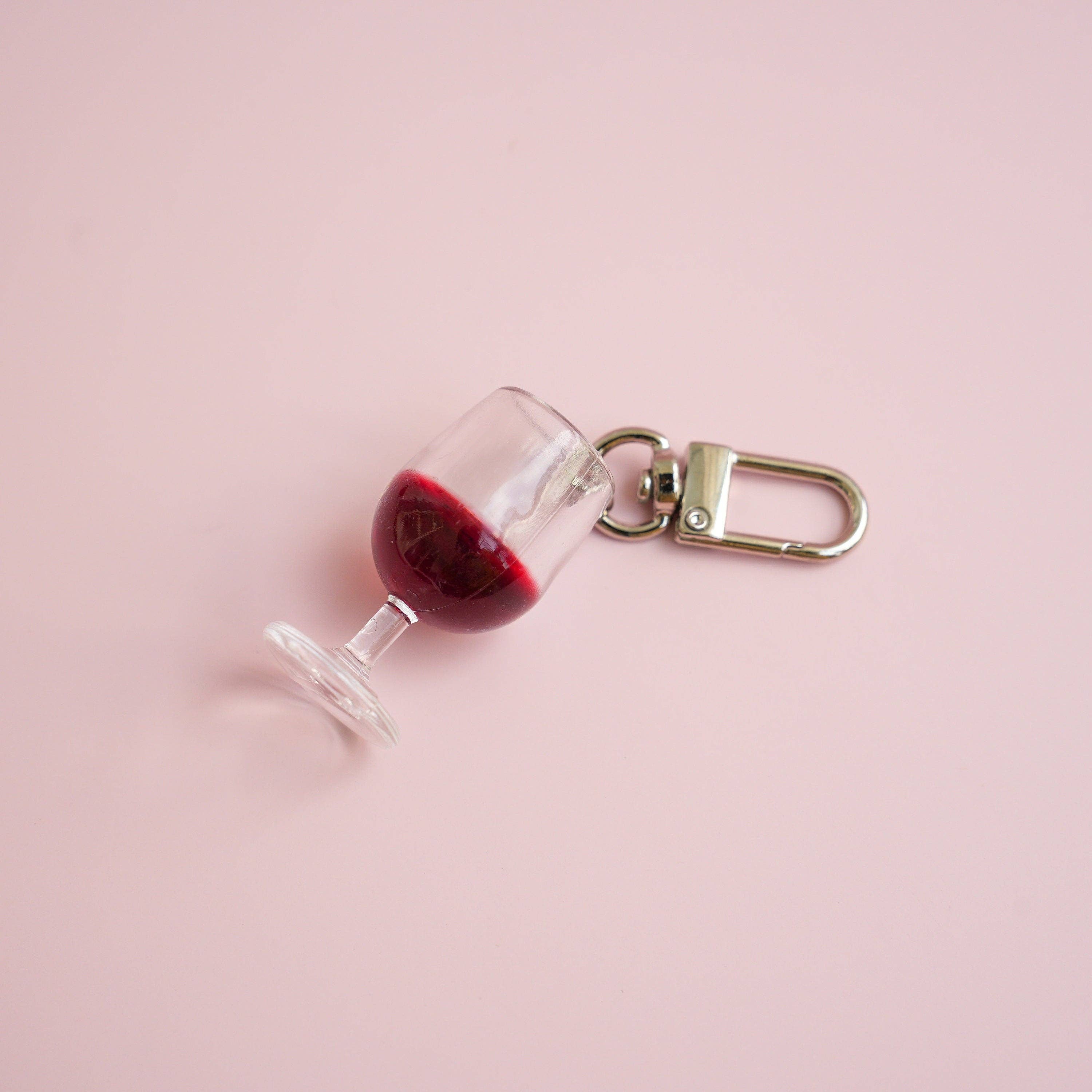 Mini Story Co - Wholesale Keychain - Women's - Glass of Red Wine Keychain3