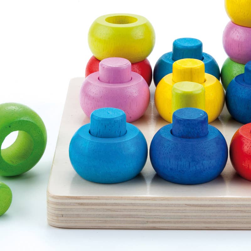 TOYS SERVICE, SL. -ANDREU TOYS- – wholesale Träleksak - Barn – Staplingspärlor i 8 färger, 32 delar4