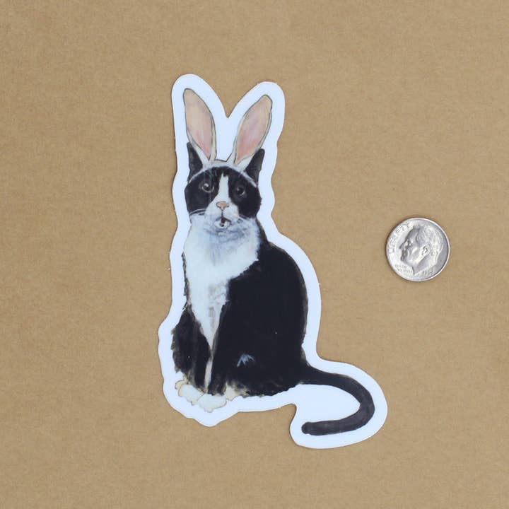 Amy Rose Moore Illustration – wholesale Klistermärke – Katt kanin vinyl klistermärke