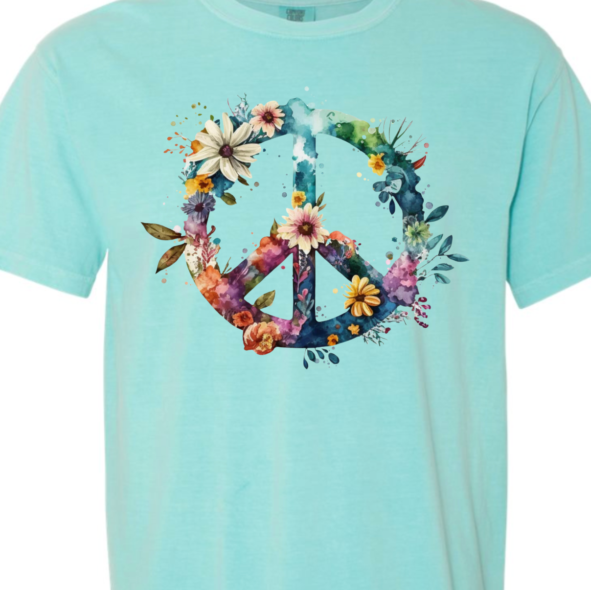 Kiki's Boutique - Wholesale Screen Printed T-Shirt - Women's - Peace Sign Comfort Color Tee4