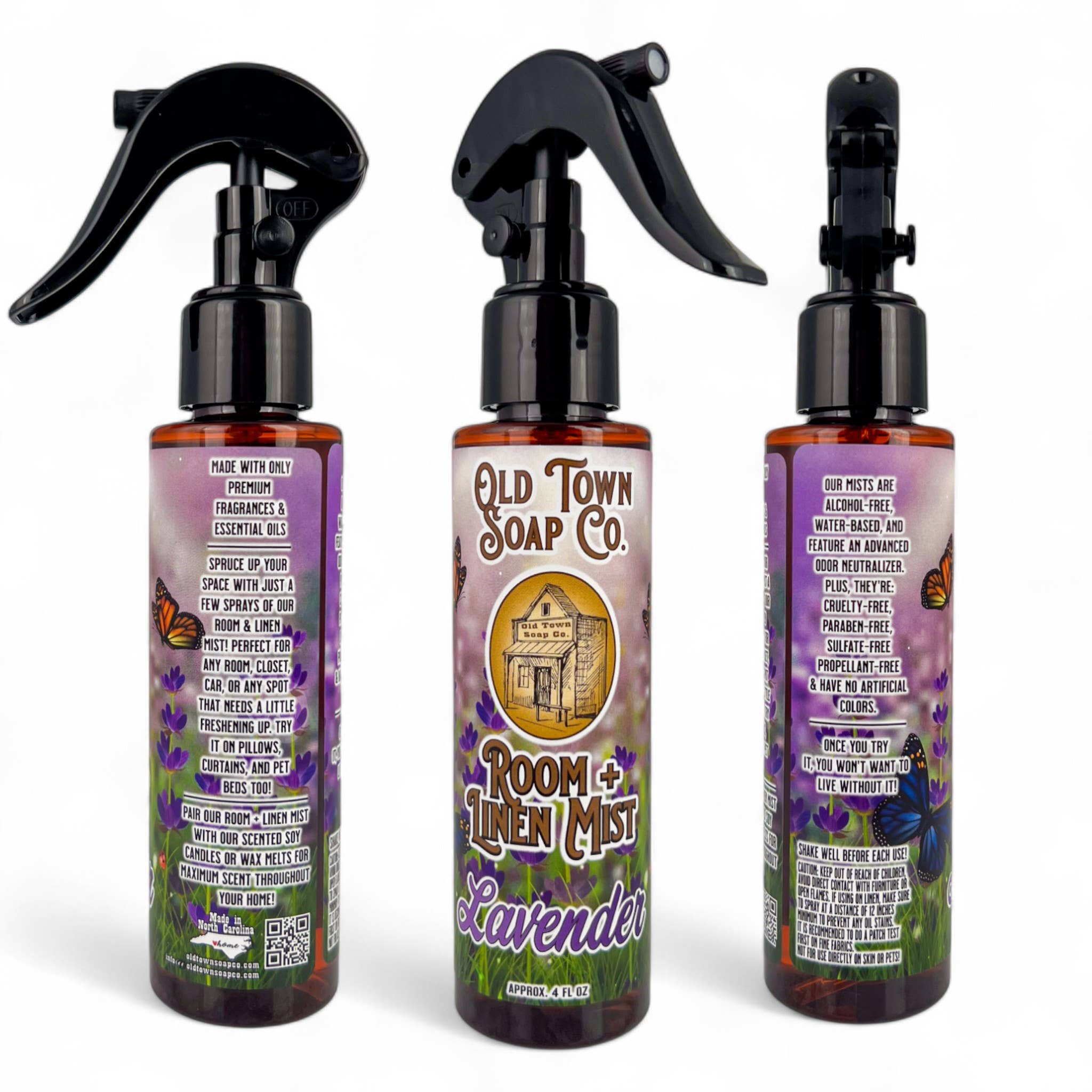 Old Town Soap Co. - Vendita all'ingrosso Spray per tessuti e ambienti - Room + Linen Mist - 14 Fragranze - Rinfresca la tua stanza3